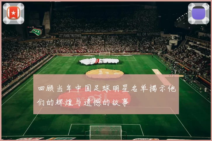 回顾当年中国足球明星名单揭示他们的辉煌与遗憾的故事